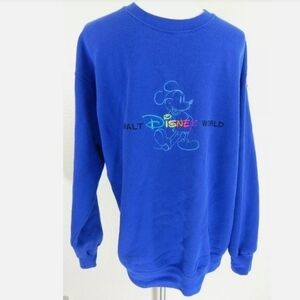 Walt Disney World Vintage Rainbow Embroidered Sweatshirt